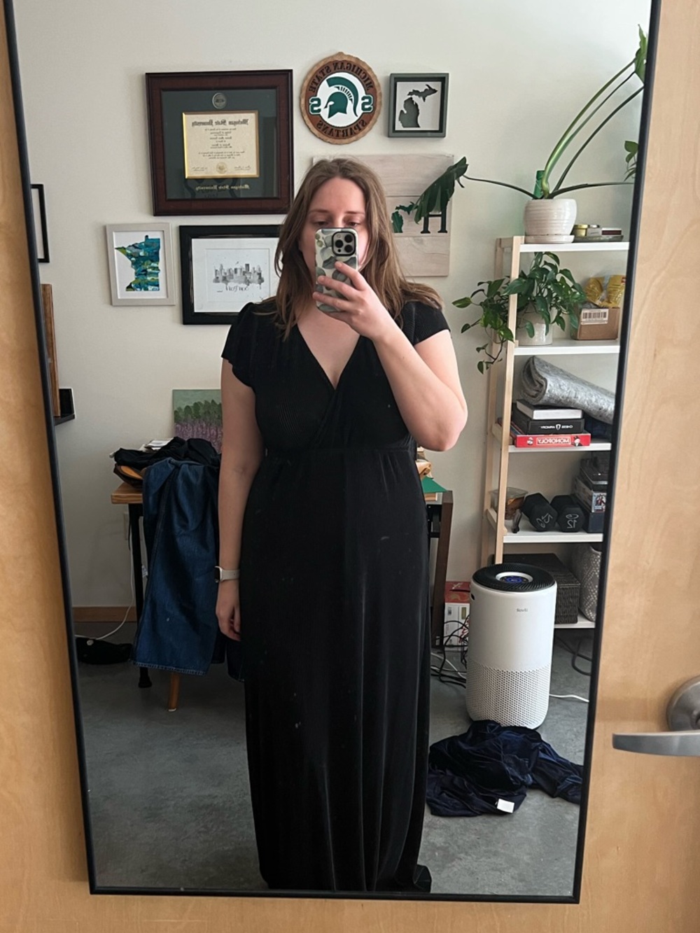 Baltic Born Black Maxi Dress with V-Neck